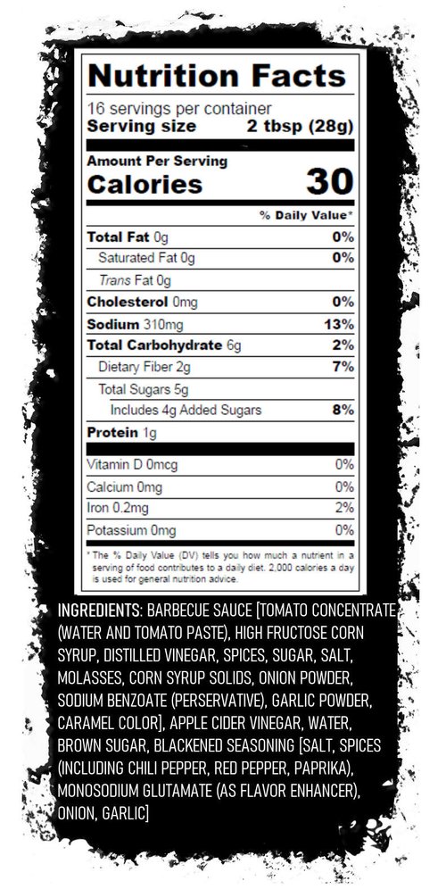 Buck Shot BBQ - Nutrition Facts - HuntChef