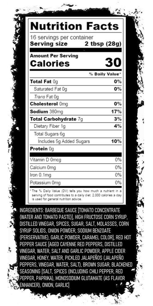 Hot Shot BBQ - Nutrition Facts - HuntChef