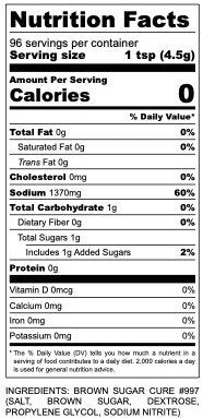 Country Style Brine - Nutrition Facts - HuntChef