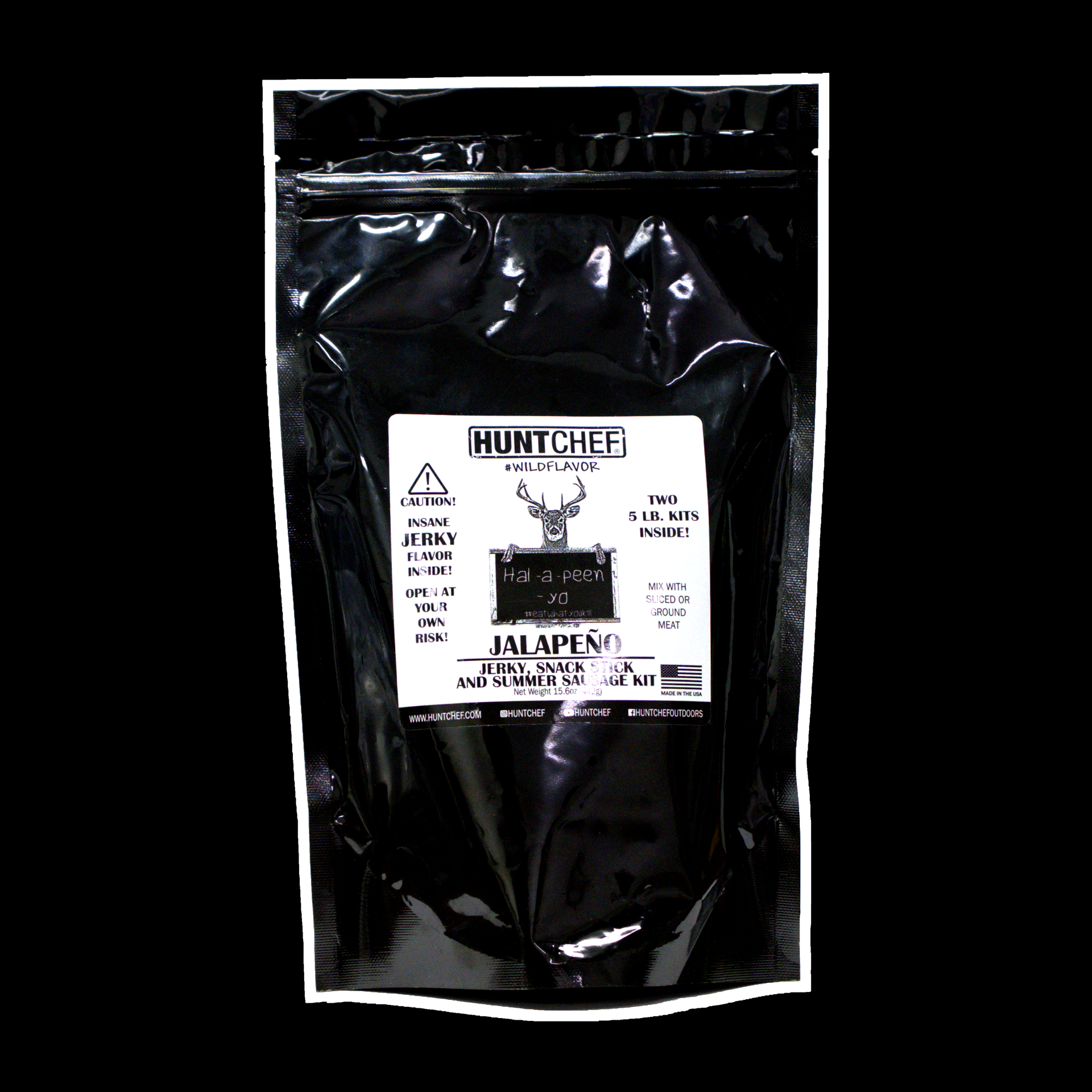 HuntChef Jalapeno | Jerky and Snack Stick Kit | 15.6 oz. (442 g